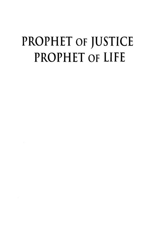 Cover image for book Prophet of Justice, Prophet of Life