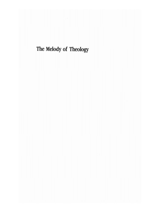 Cover image for book The Melody of Theology