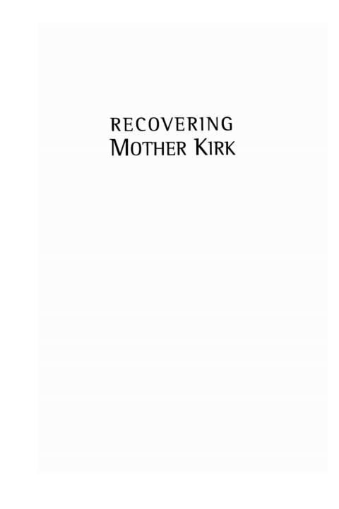 Cover image for book Recovering Mother Kirk