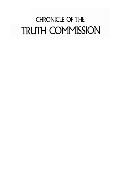 Cover image for book Chronicle of the Truth and Reconciliation Commission