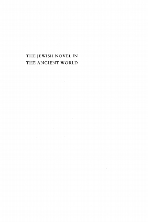 Cover image for book The Jewish Novel in the Ancient World