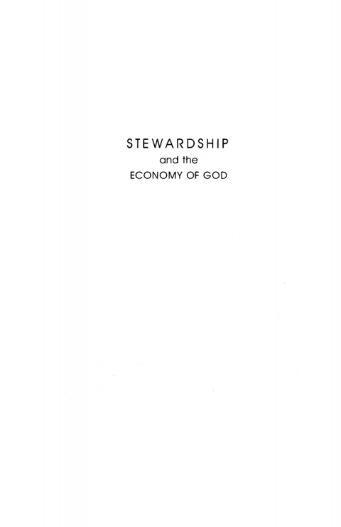 Cover image for book Stewardship & the Economy of God