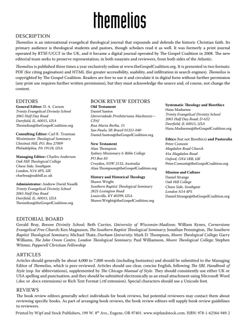 Cover image for book Themelios, Volume 34, Issue 3