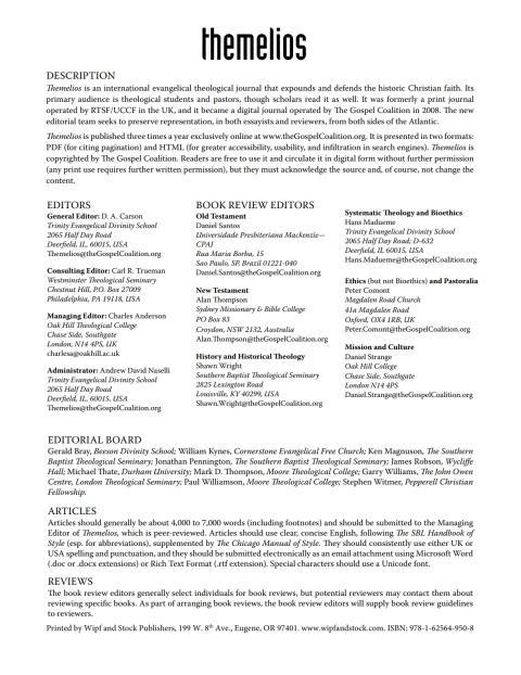 Cover image for book Themelios, Volume 35, Issue 1