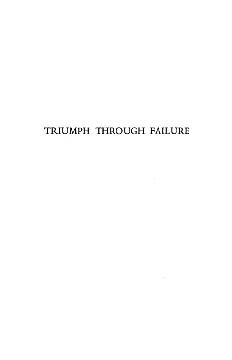 Cover image for book Triumph Through Failure
