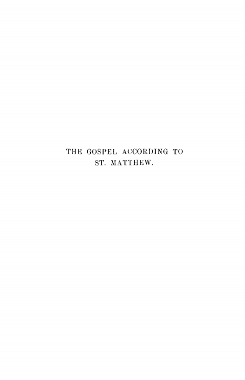 Cover image for book The Gospel According to St. Matthew
