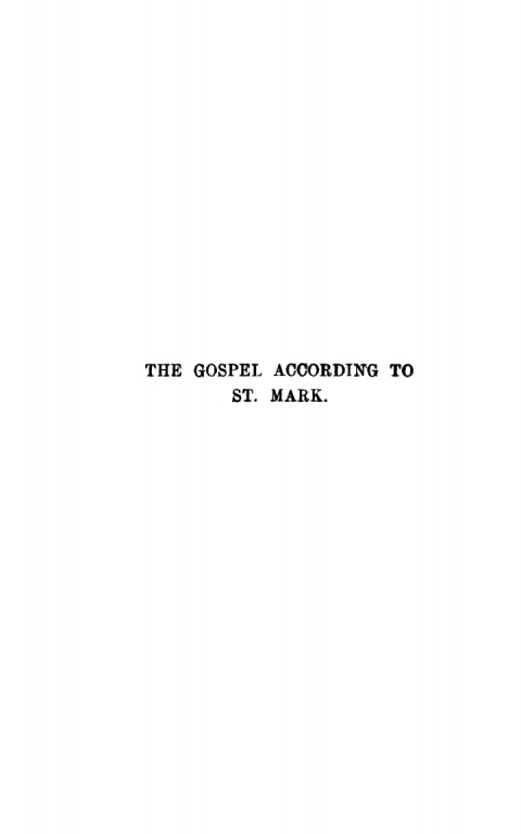Cover image for book The Gospel According to St. Mark