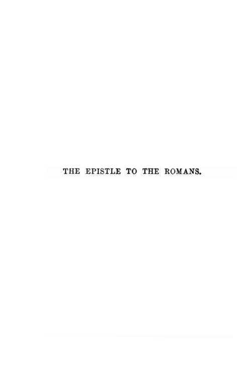 Cover image for book The Epistle to the Romans
