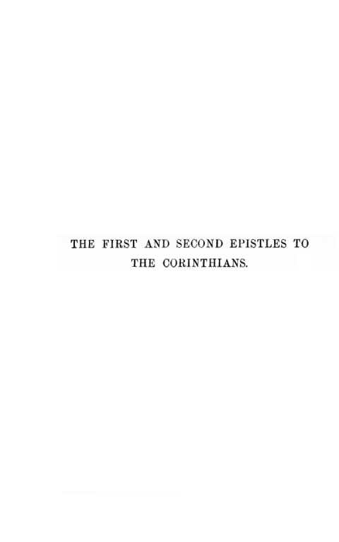 Cover image for book The First and Second Epistle to the Corinthians