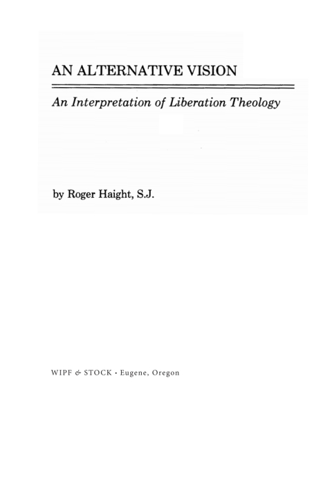 Cover image for book An Alternative Vision