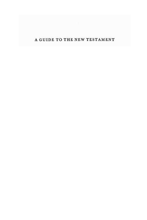 Cover image for book A Guide to the New Testament