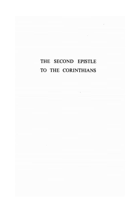 Cover image for book The Second Epistle to the Corinthians