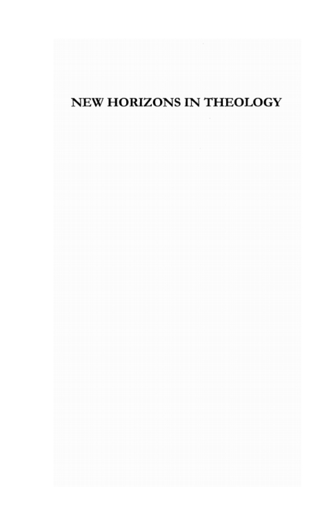 Cover image for book New Horizons in Theology
