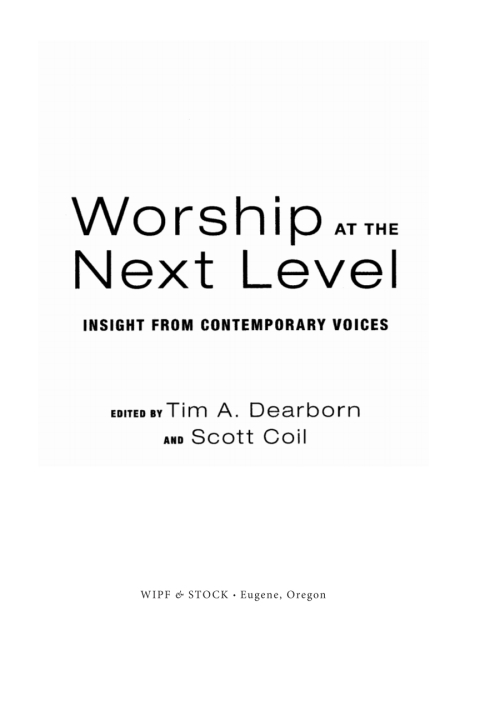 Cover image for book Worship at the Next Level