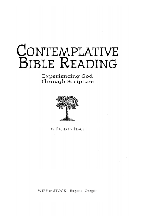 Cover image for book Contemplative Bible Reading