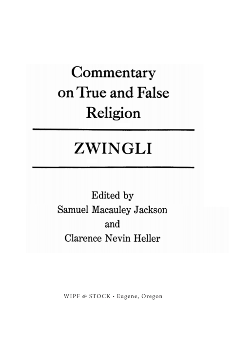 Cover image for book Commentary on True and False Religion