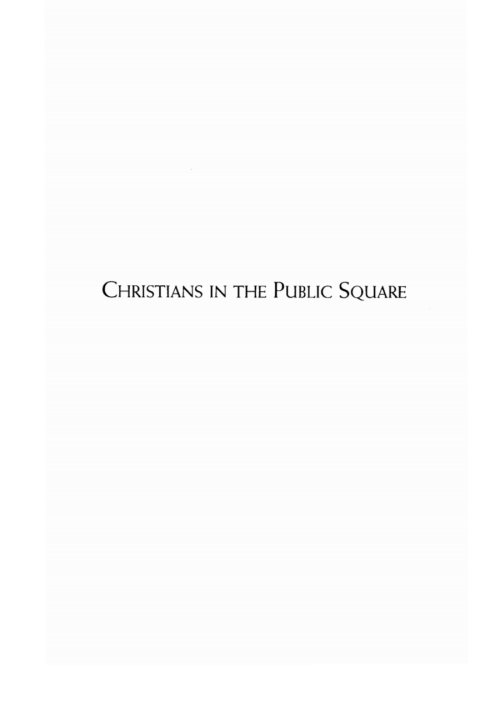 Cover image for book Christians in the Public Square