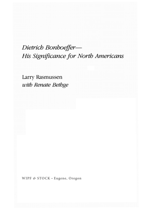 Cover image for book Dietrich Bonhoeffer