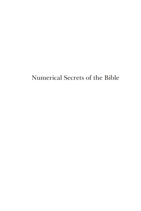 Cover image for book Numerical Secrets of the Bible