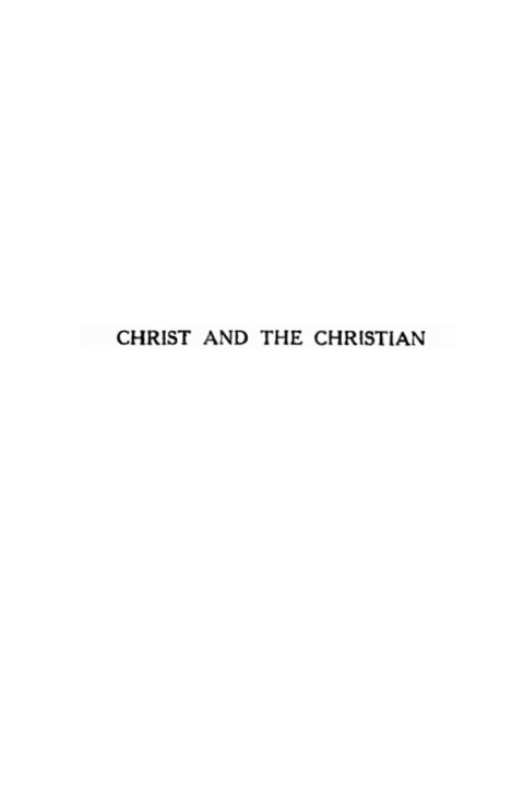 Cover image for book Christ and the Christian