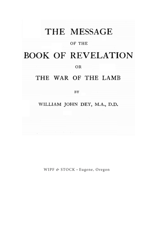 Cover image for book The Message of the Book of Revelation