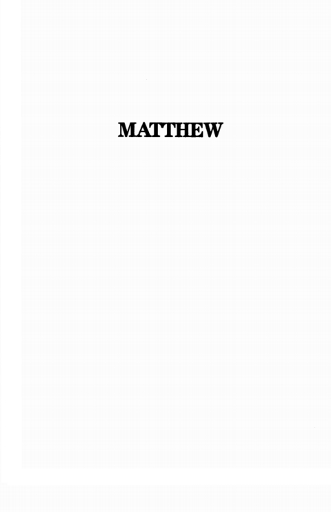 Cover image for book Matthew