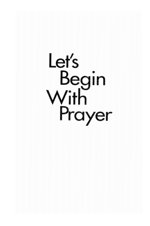 Cover image for book Let’s Begin With Prayer