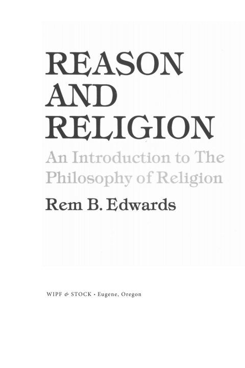 Cover image for book Reason and Religion