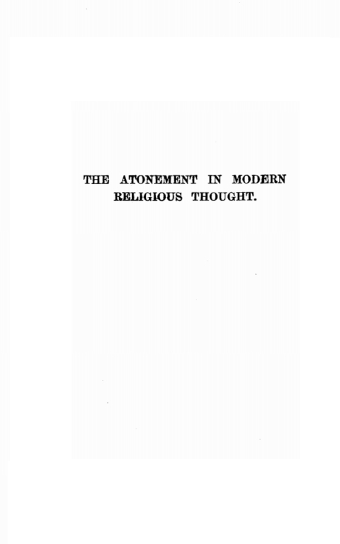 Cover image for book The Atonement in Modern Religious Thought