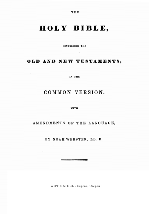 Cover image for book The Webster Bible