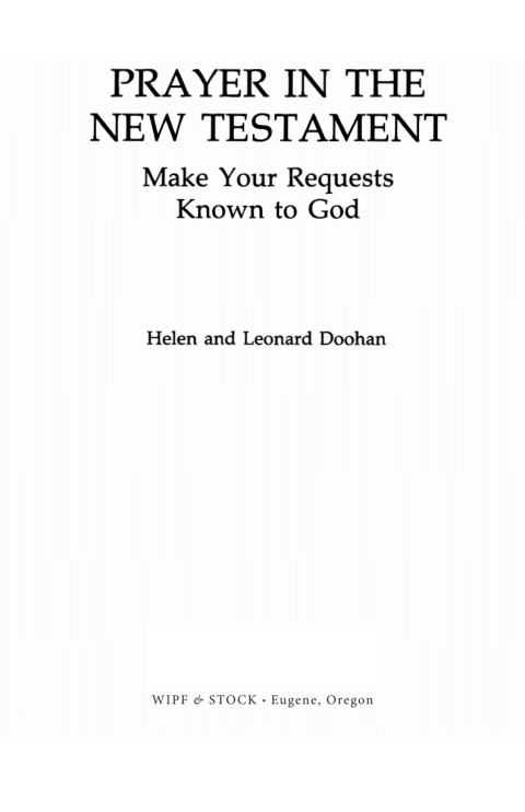 Cover image for book Prayer in the New Testament