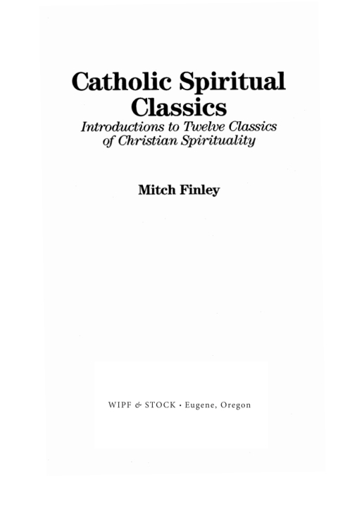 Cover image for book Catholic Spiritual Classics