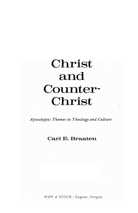 Cover image for book Christ and Counter-Christ