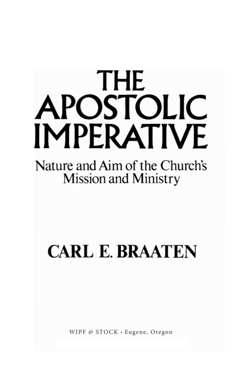 Cover image for book The Apostolic Imperative