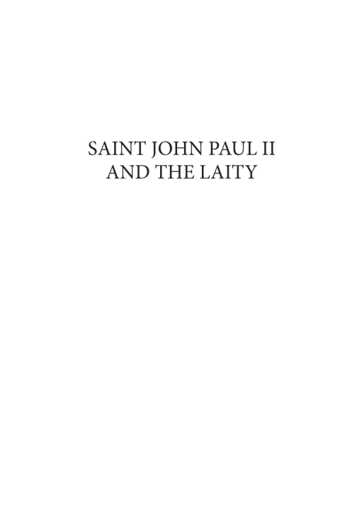 Cover image for book Saint John Paul II and the Laity