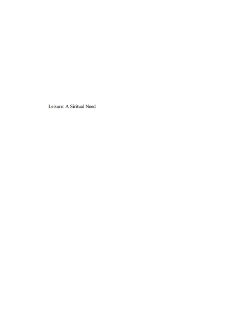 Cover image for book Leisure