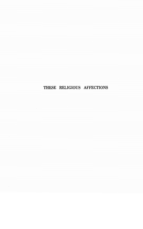 Cover image for book These Religious Affections