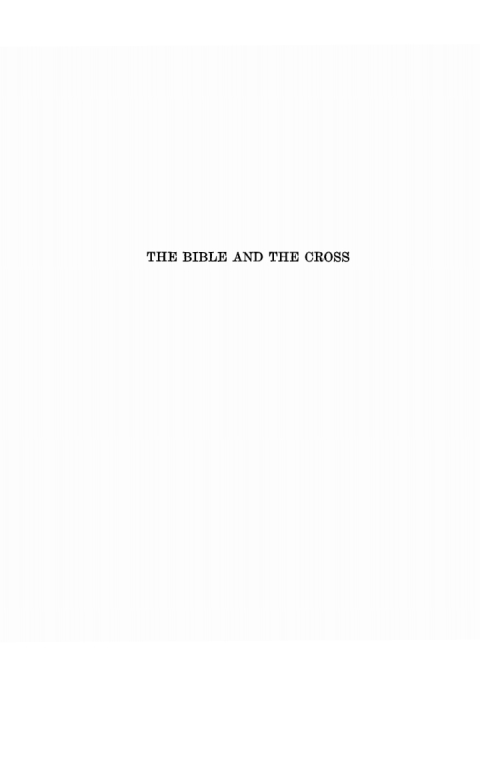 Cover image for book The Bible and the Cross