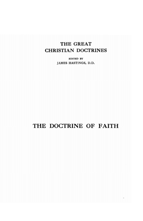 Cover image for book The Christian Doctrine of Faith