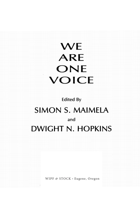 Cover image for book We Are One Voice
