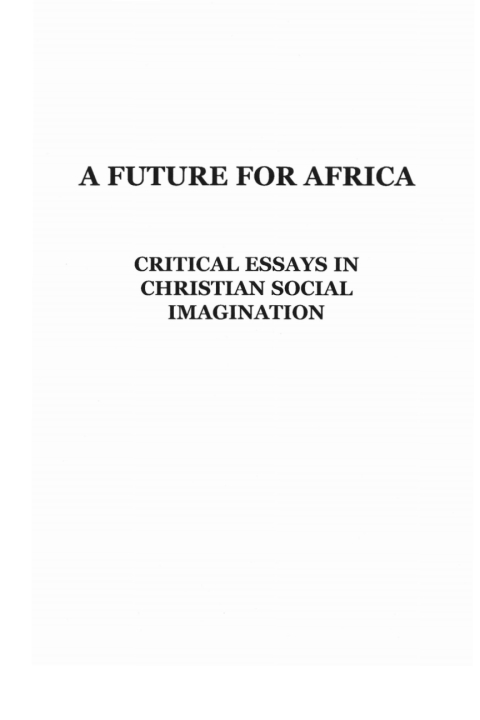 Cover image for book A Future for Africa