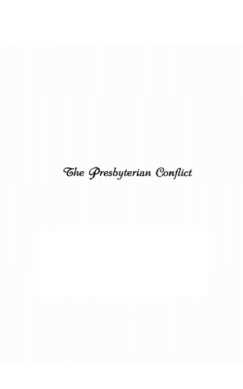 Cover image for book The Presbyterian Conflict