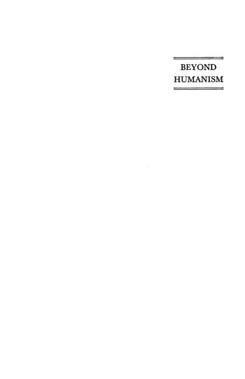 Cover image for book Beyond Humanism