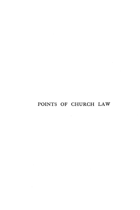 Cover image for book Points of Church Law