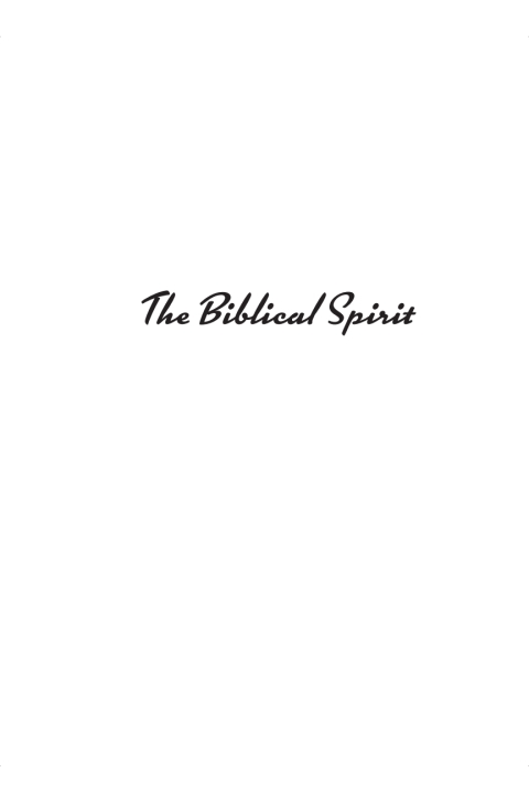 Cover image for book The Biblical Spirit