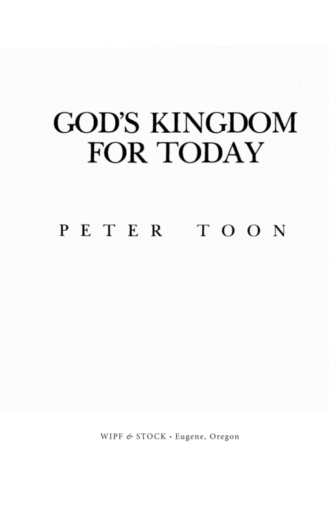 Cover image for book God’s Kingdom For Today