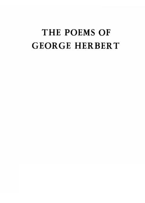 Cover image for book The Poems of George Herbert