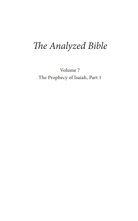 Cover image for book The Analyzed Bible, Volume 7