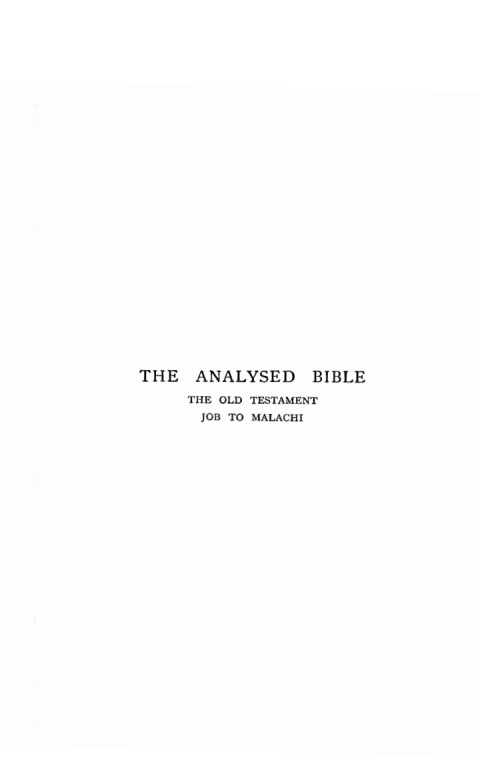 Cover image for book The Analyzed Bible, Volume 2