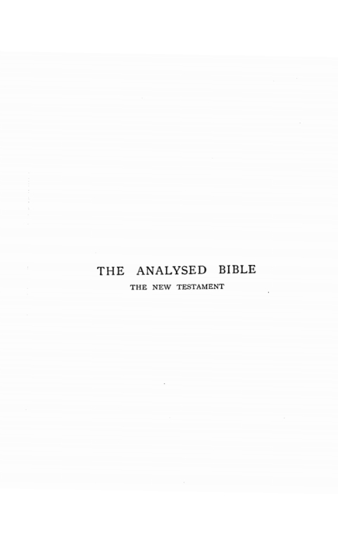 Cover image for book The Analyzed Bible, Volume 3